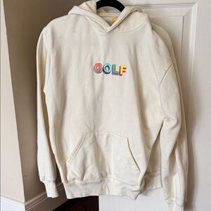 GOLF Cream Hoodie with GOLF logo